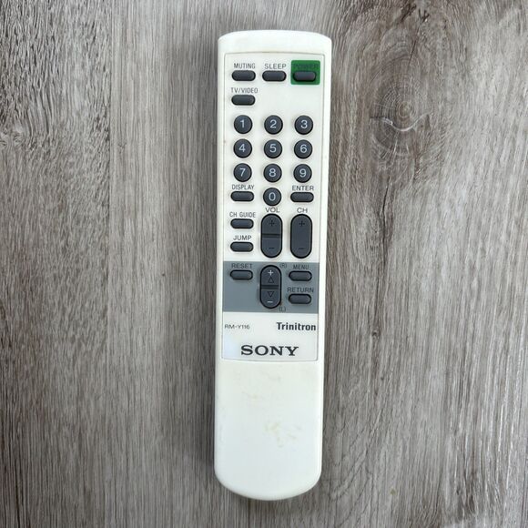 Sony RM-Y116 Trinitron TV Remote Control Genuine OEM Original White Tested Works - Picture 1 of 5